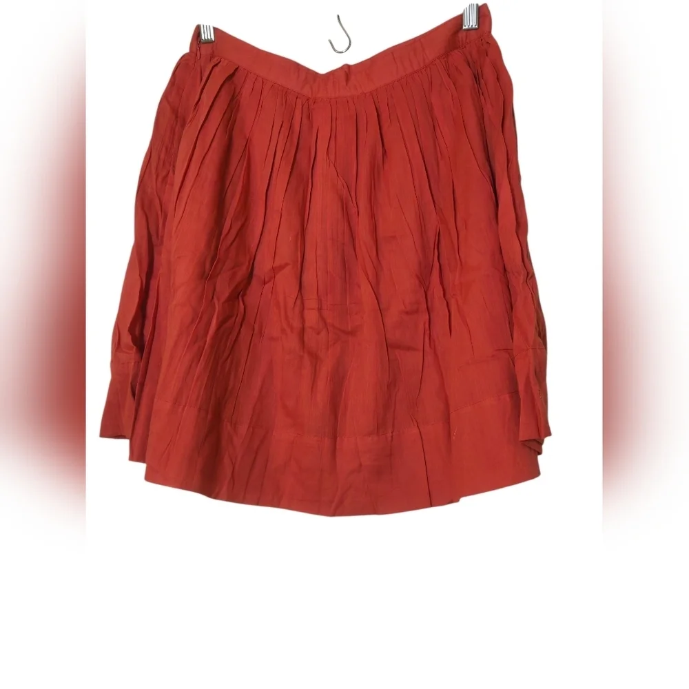 Women's Gathered A-Line Skirt Red Sz M NWT